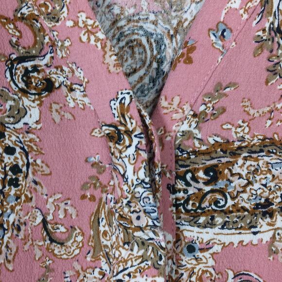 Melloday Tunic Mini Dress Size Medium Button Down Long Sleeve - Picture 4 of 7